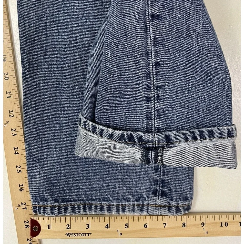 LEVI'S 505 Jeans Men 38x28 Denim Blue Regular Fit Straight Leg Zip Fly Tag 40x29